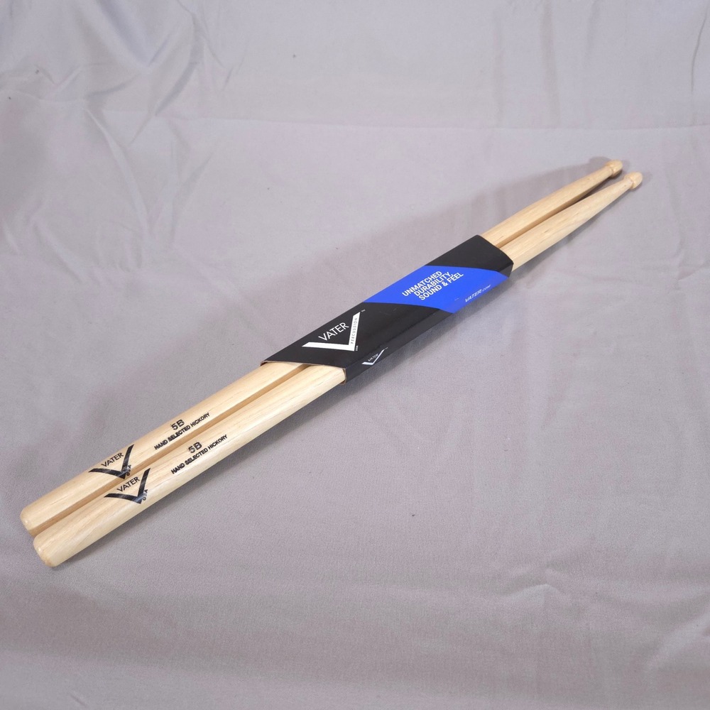 Vater 5B Wood Tip Drumsticks Hand Selected‎ Hickory Pair New